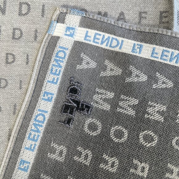 Fendi “Roma” Logo Embroidered Scarf - Picture 9 of 9